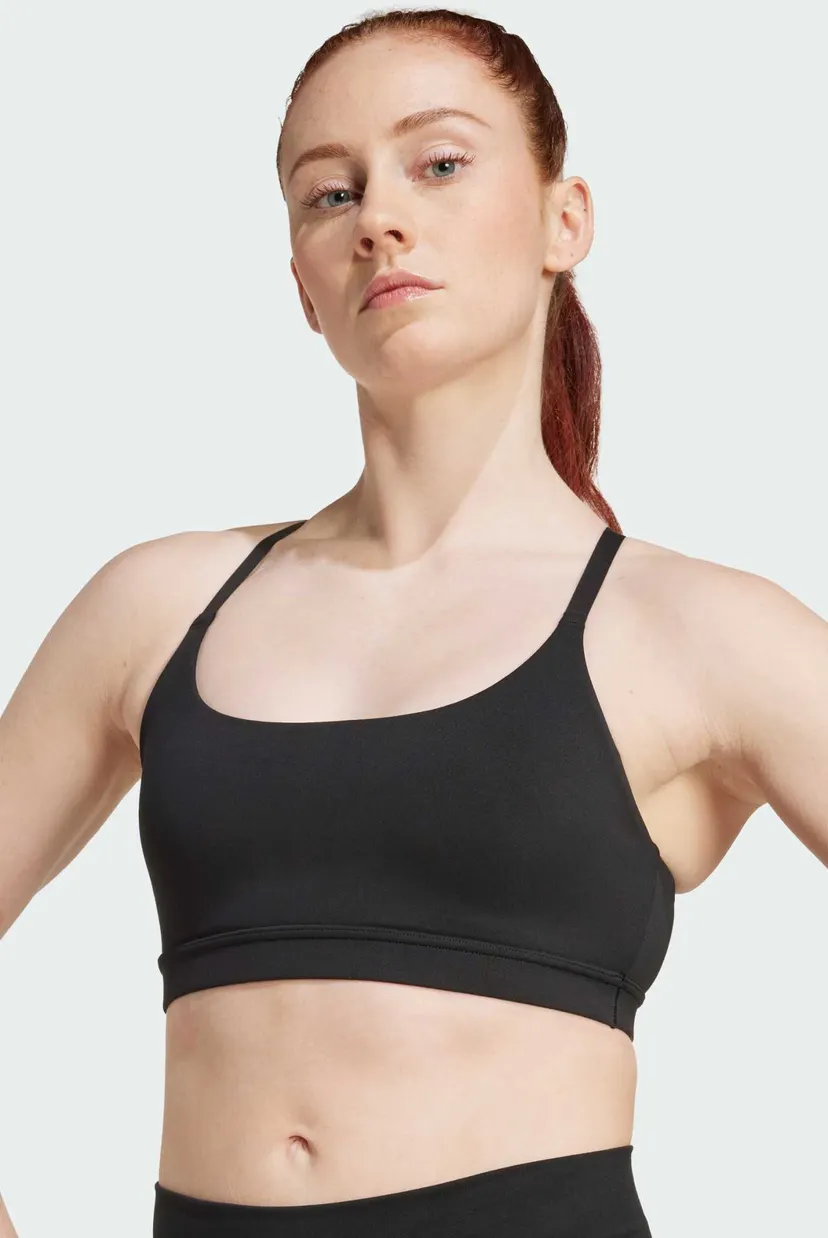 Женский черный топ adidas All Me Light Support 5