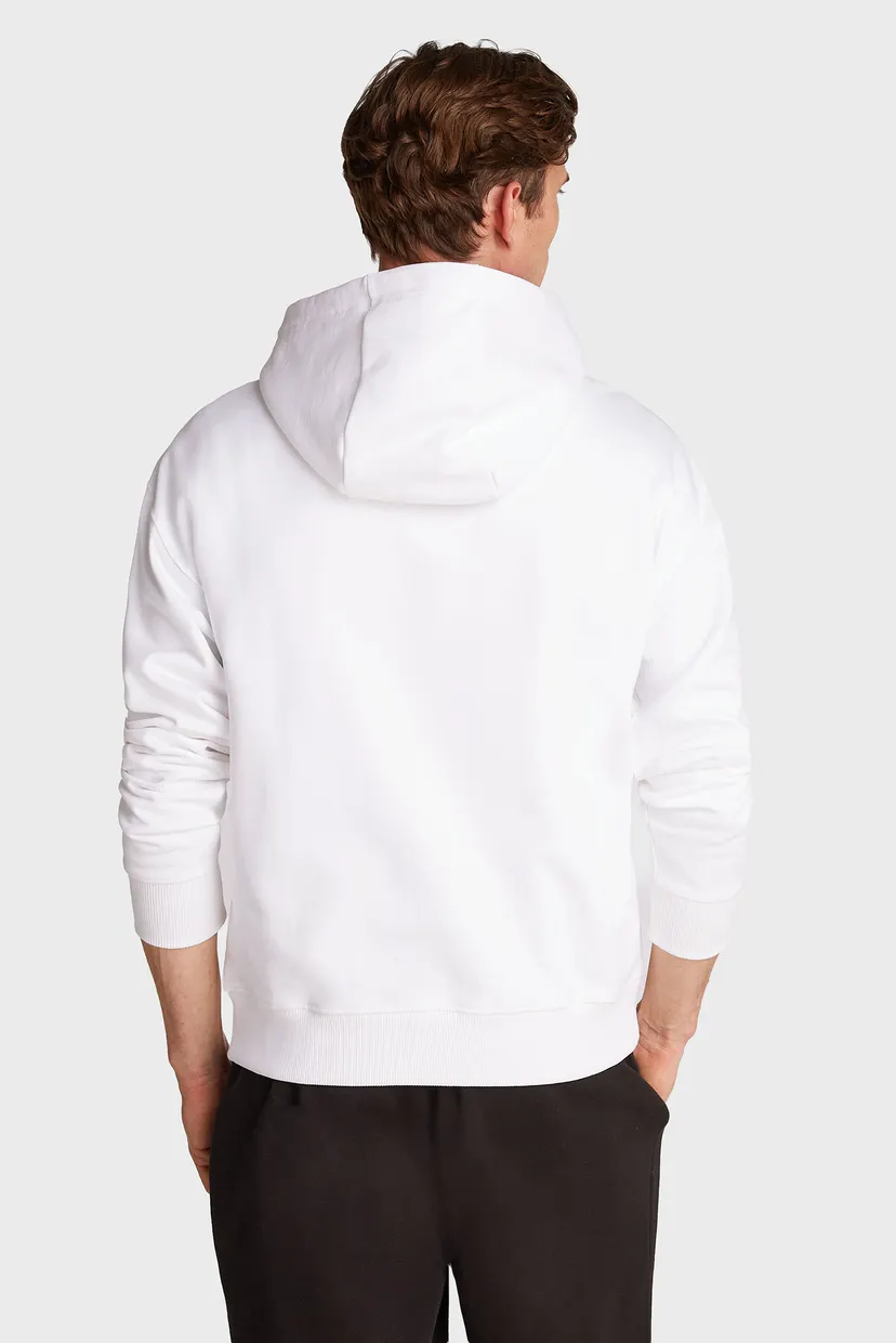 Мужское белое худи HILFIGER SMALL CREST 3