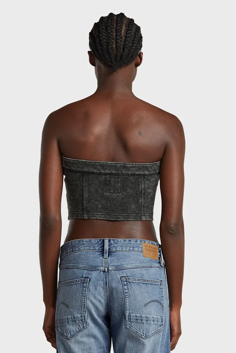 Жіночий темно-сірий топ Washed corset 3
