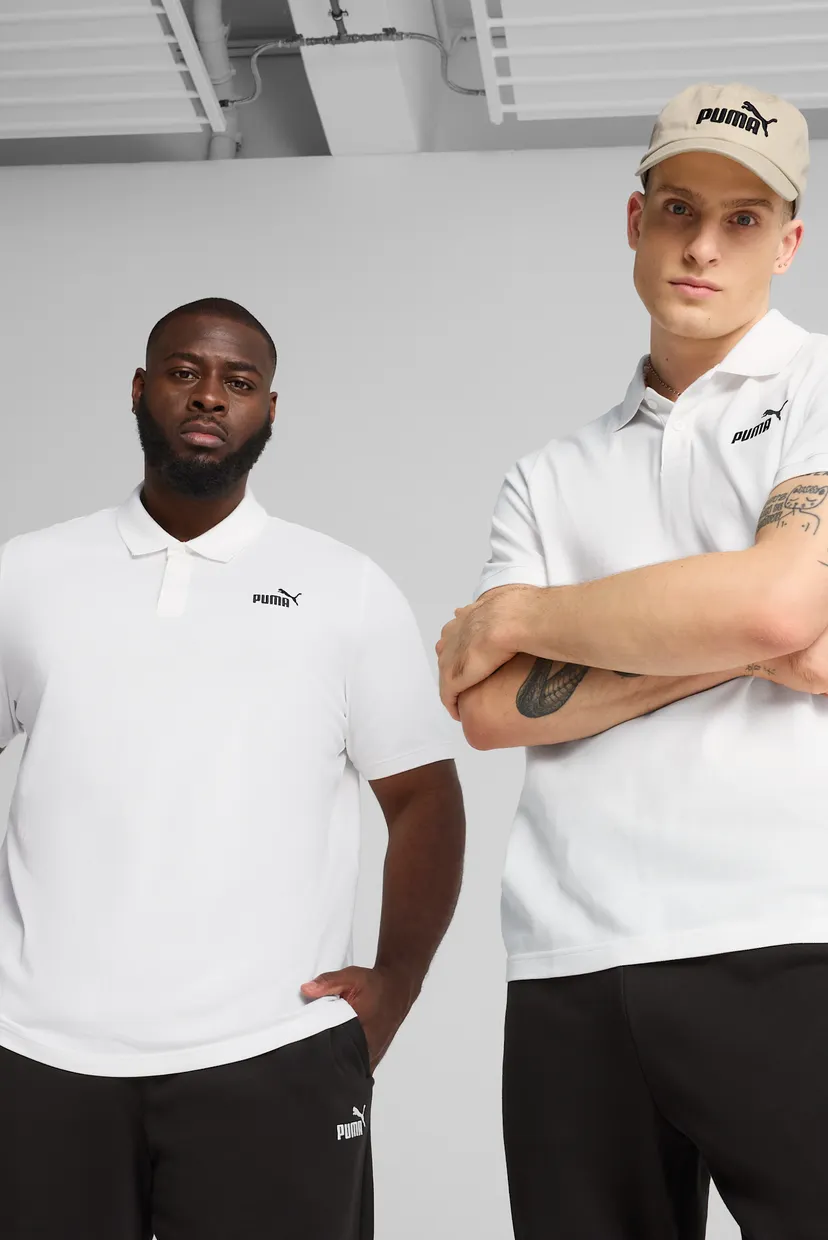 Мужское белое поло Essentials No. 1 Logo Pique Polo Men 3