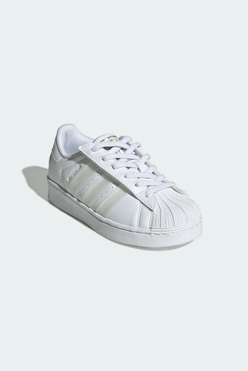 Дитячі білі снікерси Superstar Led Lights Comfort Closure Elastic Lace Kids 4