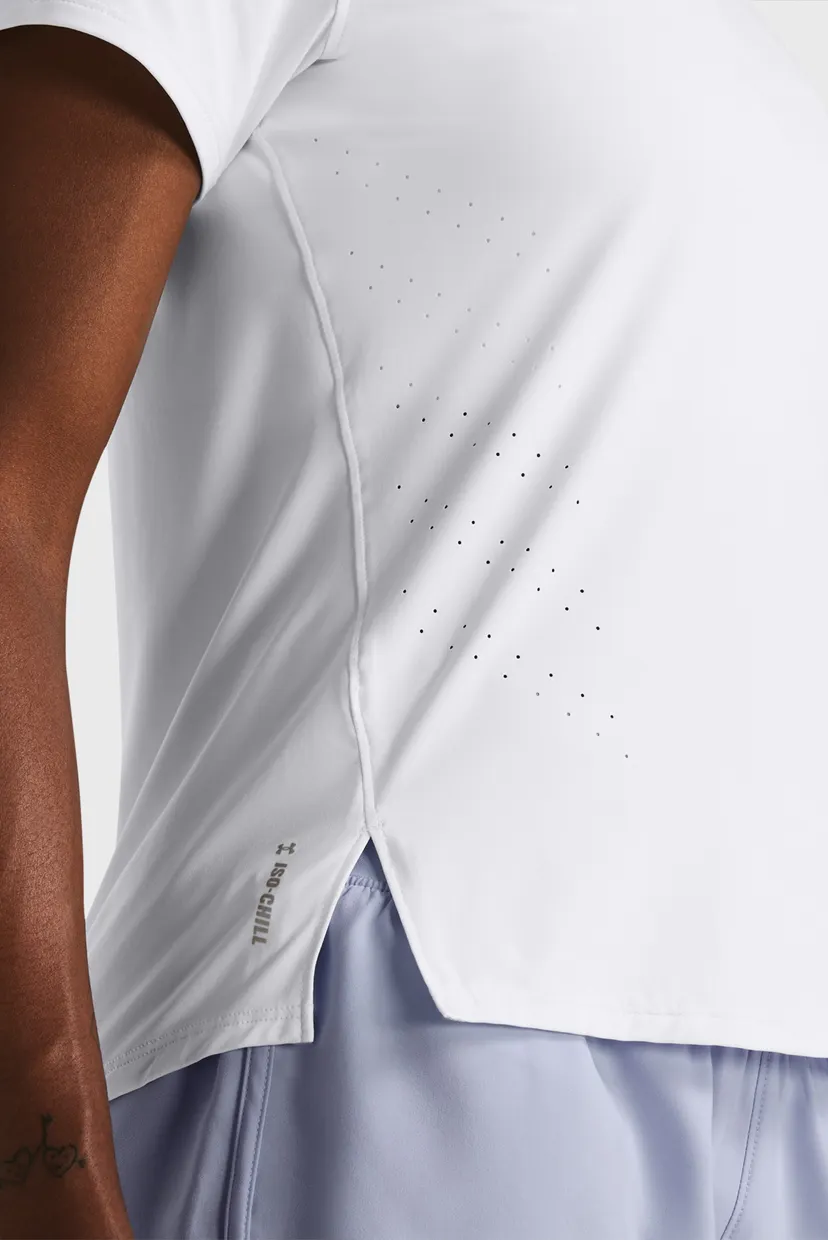 Жіноча біла футболка UA Launch Elite Shortsleeve 4