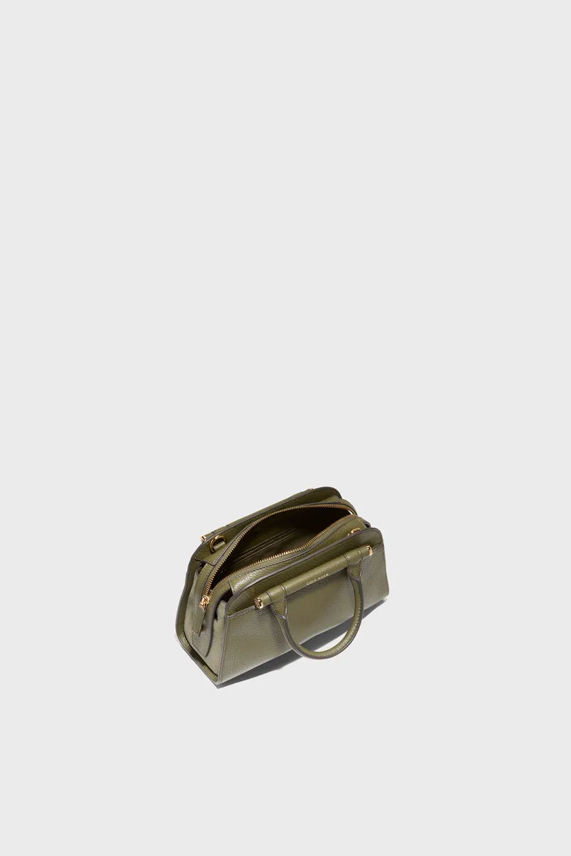 Жіноча оливкова шкіряна сумка Catherine Small Satchel 4