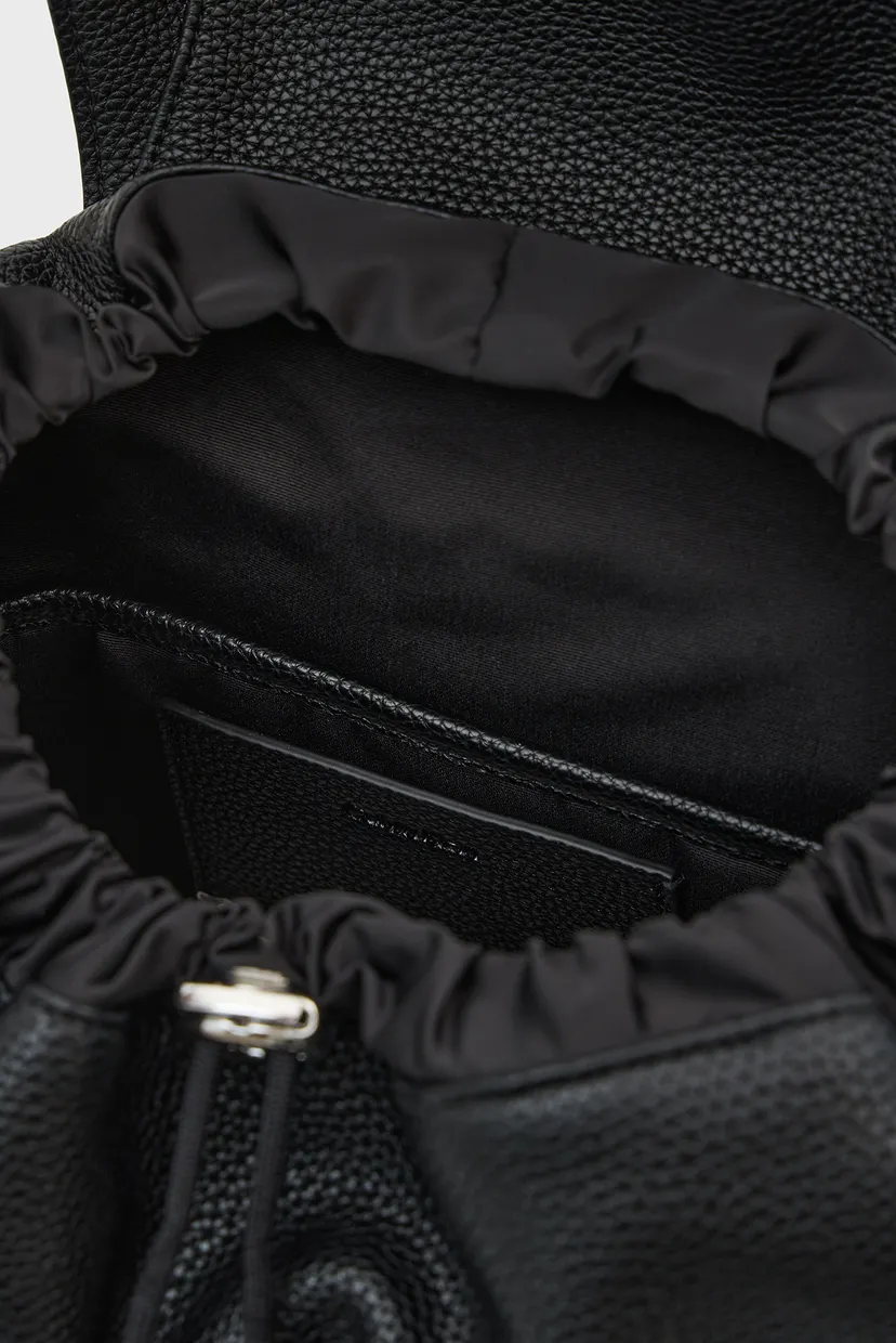 Женский черный рюкзак WEBBING STRAP FLAP 6