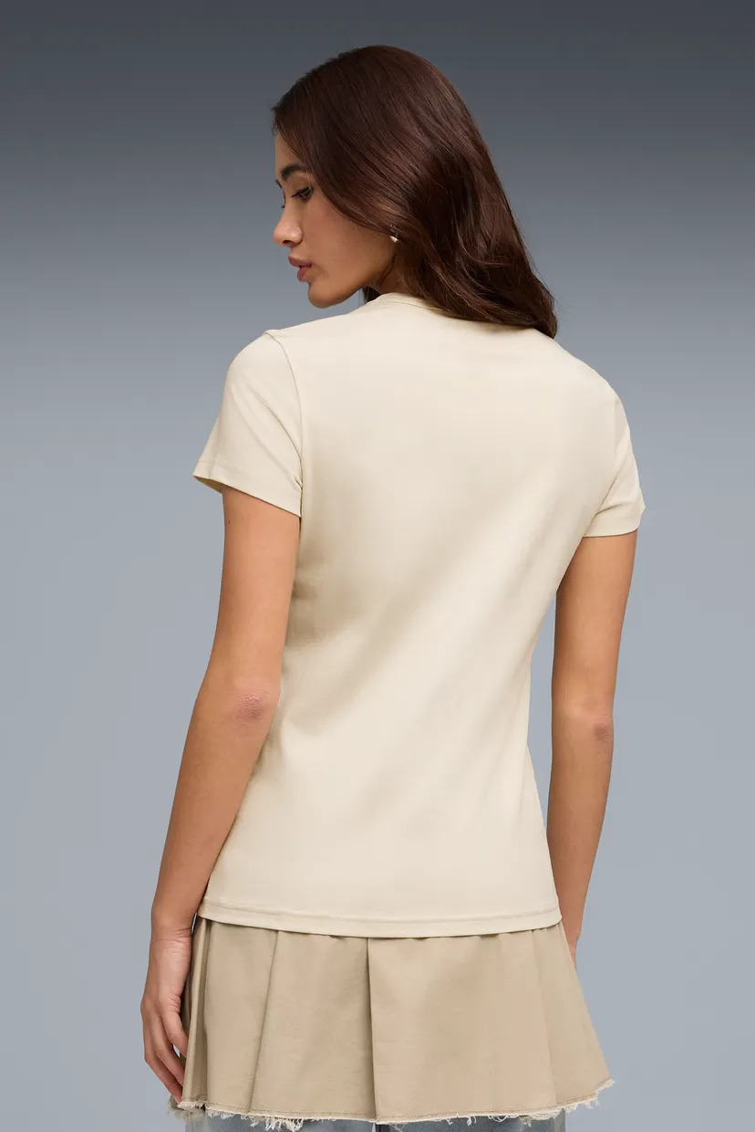 Жіноча бежева футболка PUMA Class Graphic Tee Women 3