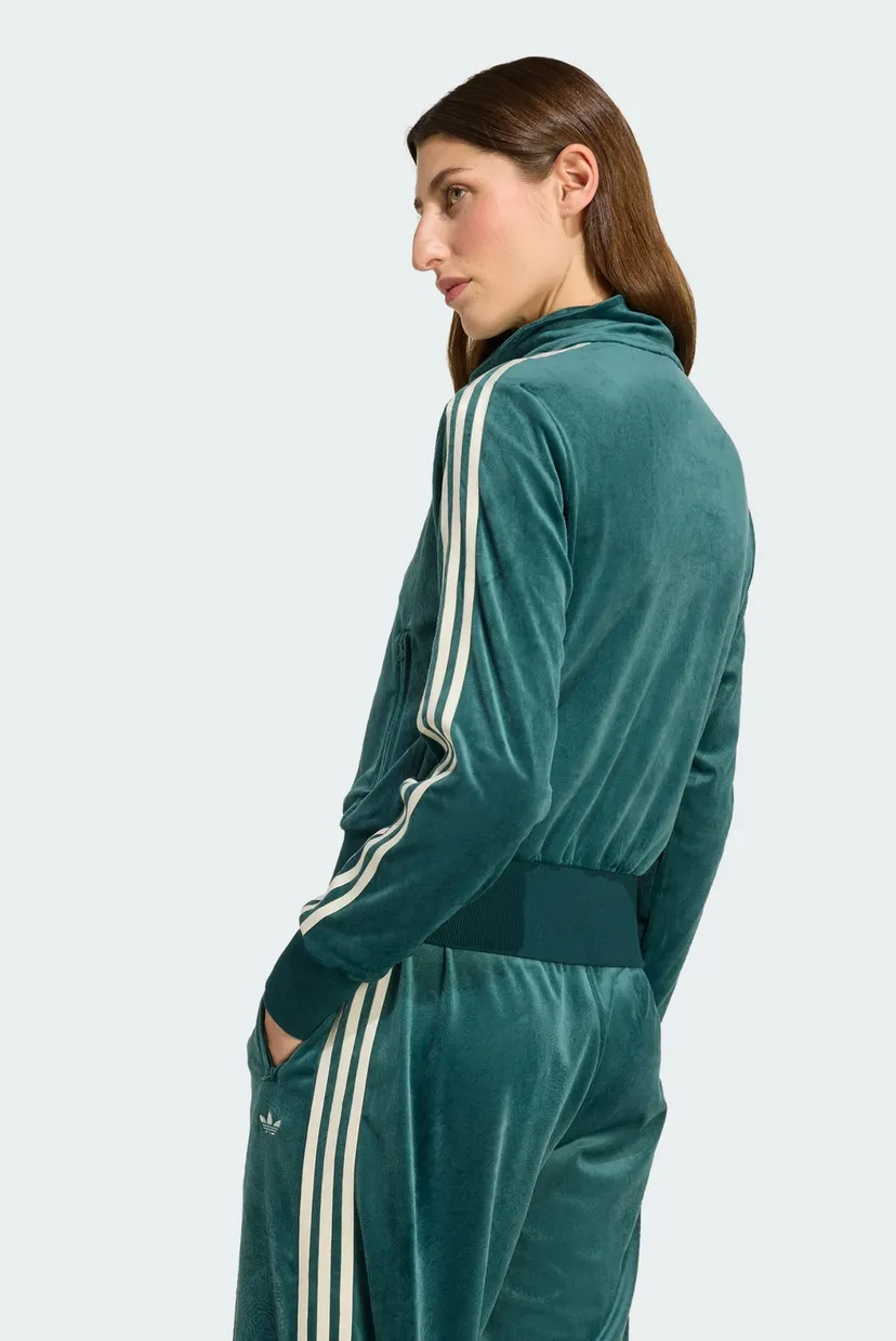 Женская велюровая спортивная кофта с узором adidas Originals x