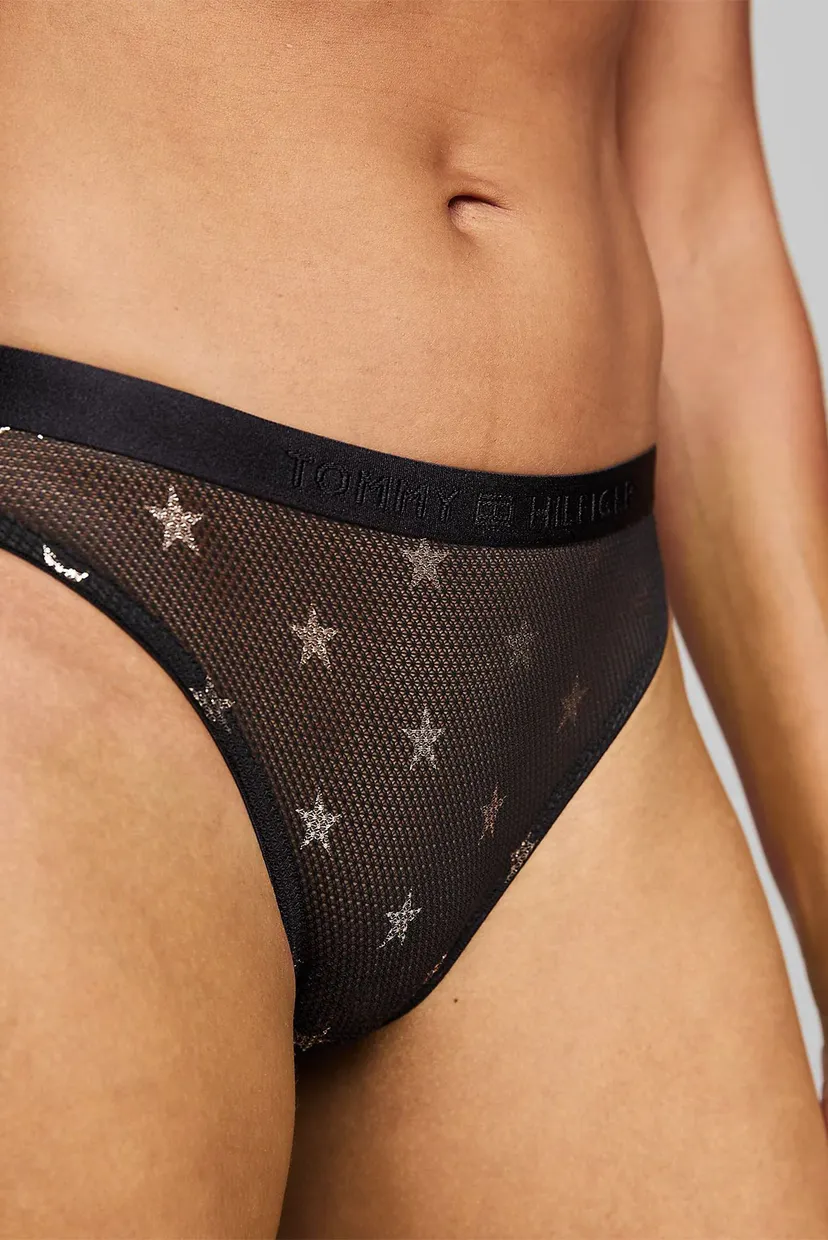 Жіночі чорні трусики з візерунком BIKINI (EXT. SIZE) 4