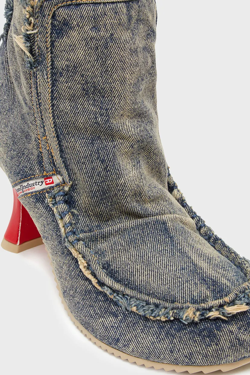 Жіночі сині джинсові ботильйони WOODSTOCK D-WOODSTOCK HEEL AB BOOTS 4