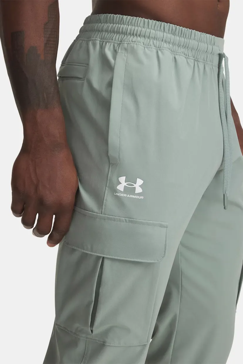 Мужские мятные спортивные брюки UA Vibe Woven Cargo Pants 4