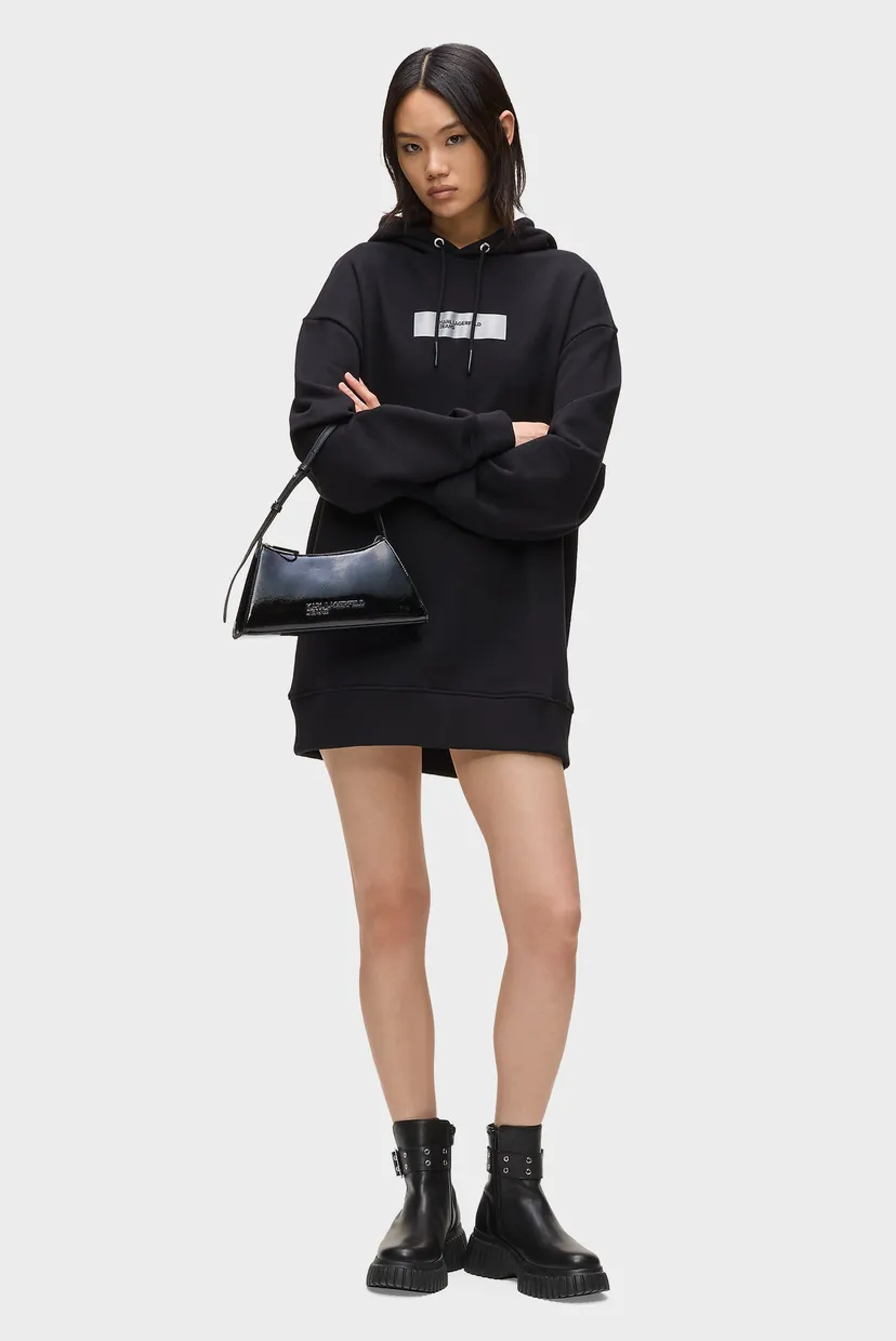 Жіноче чорне худі oversized 4