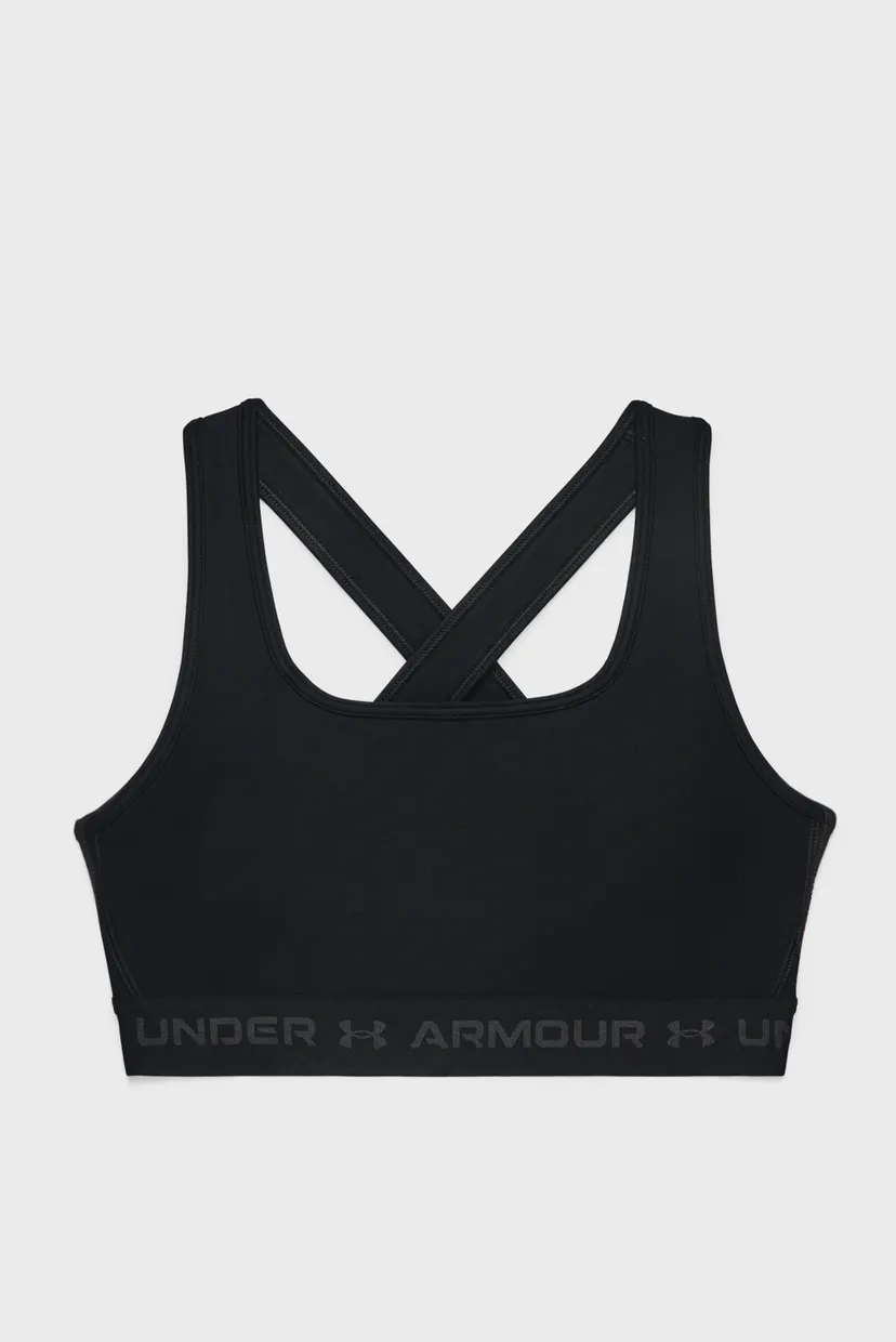 Жіночий чорний топ UA Crossback Mid Bra 5