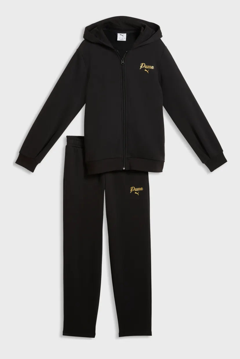 Дитячий чорний спортивний костюм (худі, штани) Essentials Script Glitter Full-Zip Tracksuit Youth 4