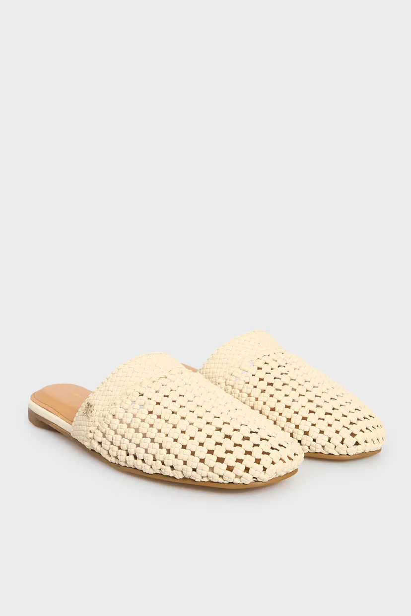 Женские белые мюли CROCHET MULE 3