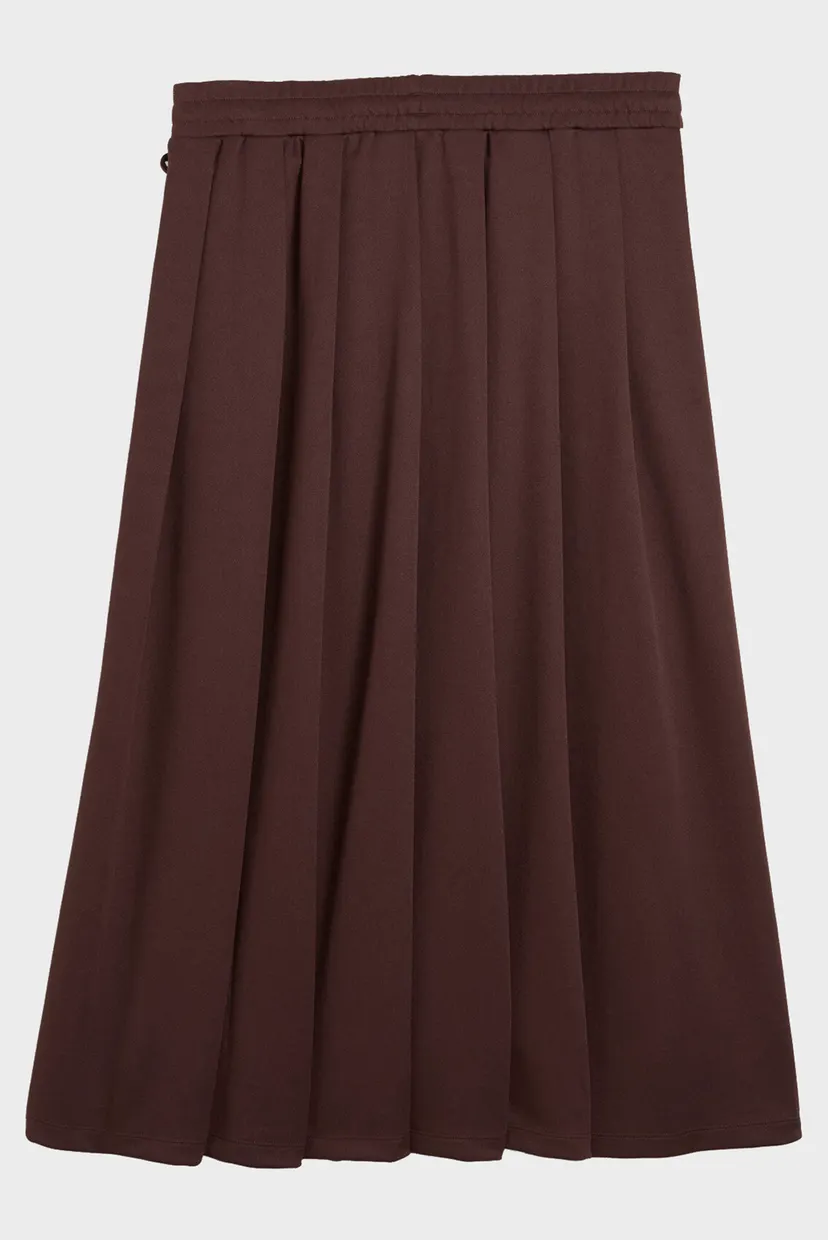 Жіноча коричнева спідниця T7 Midi Pleated Skirt Women 5