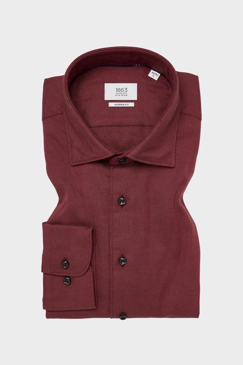Чоловіча бордова сорочка MODERN FIT 6