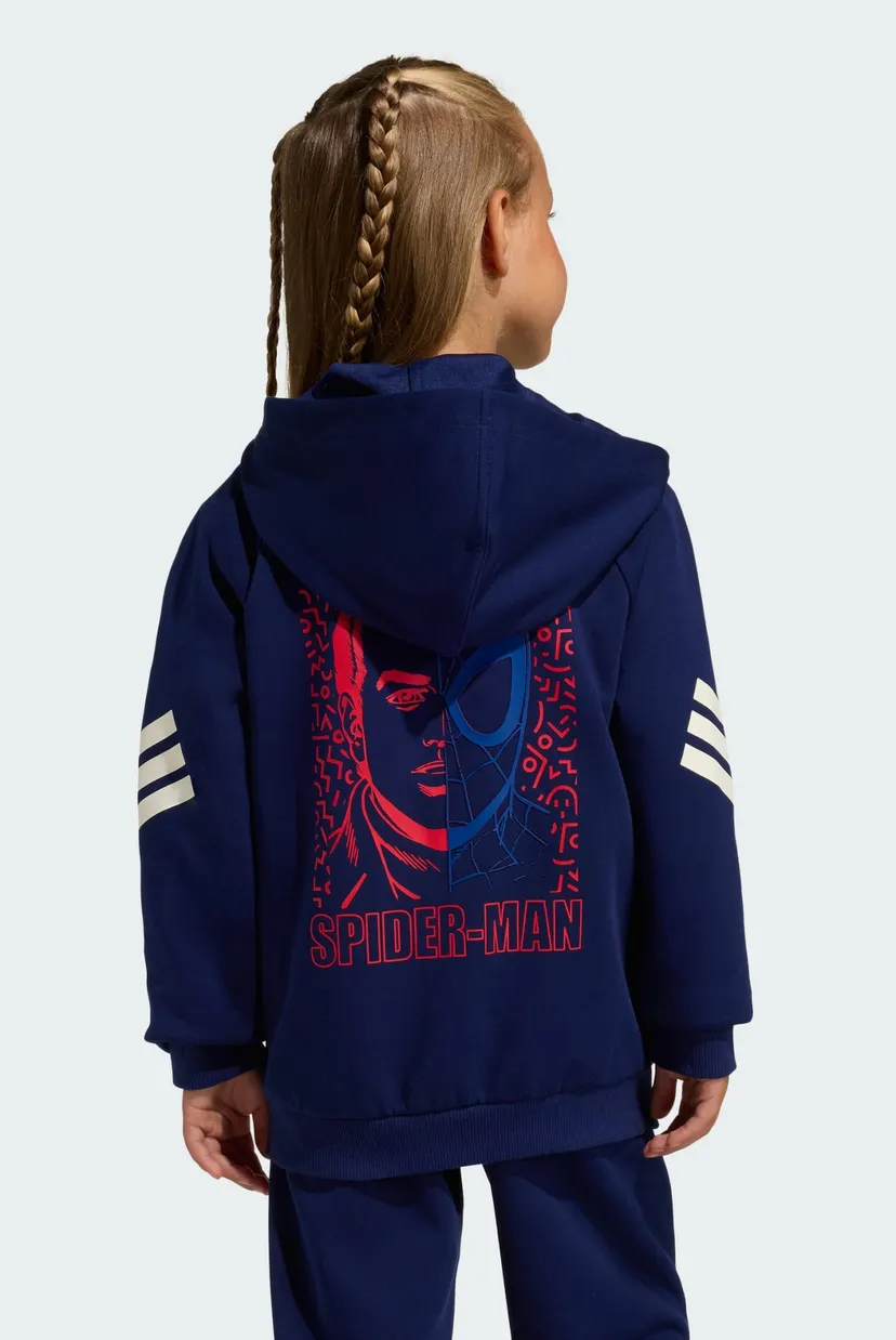 Дитяча синя спортивна кофта ADIDAS MARVEL SPIDER-MAN 3