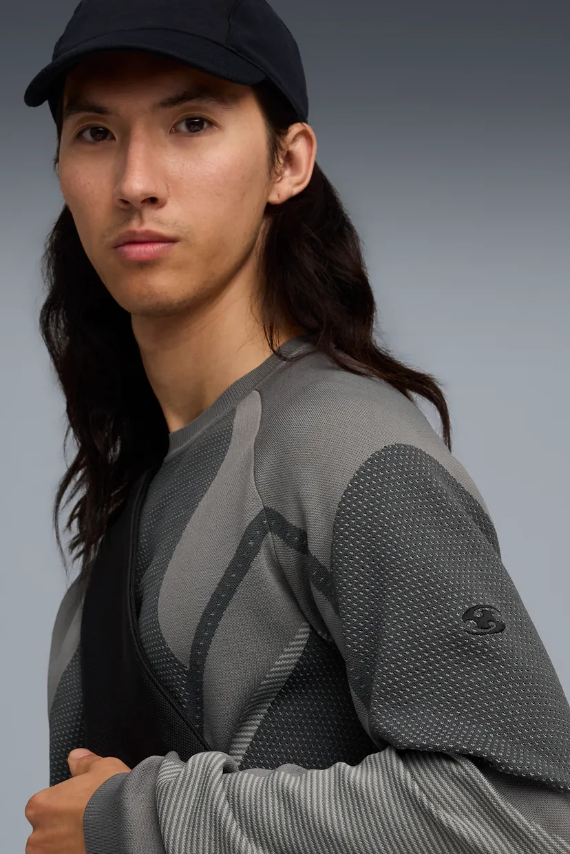 Мужской серый лонслив PUMA x SAN SAN GEAR Knit Top Men 5