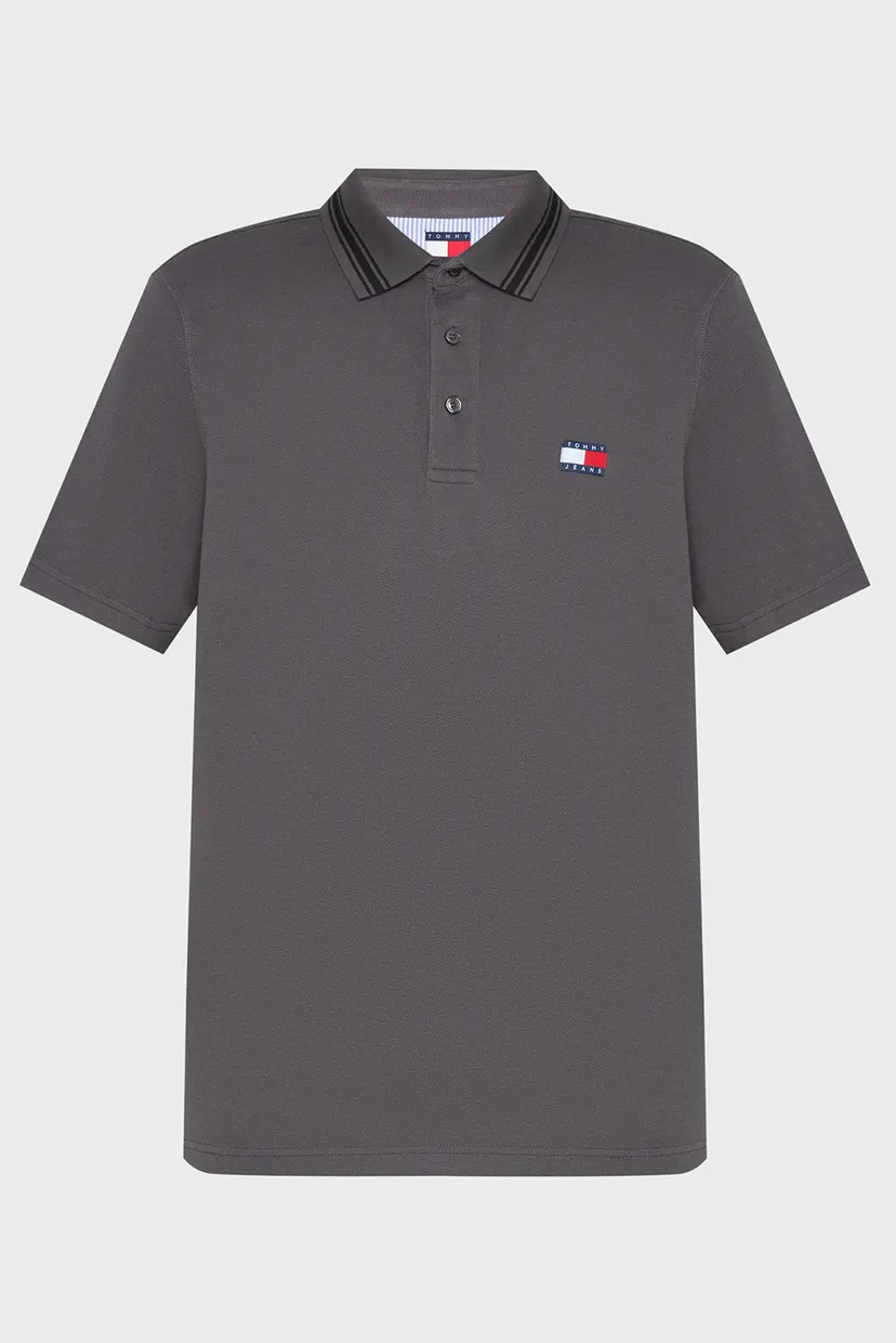 Чоловіче сіре поло REG BRANDED NECK 6
