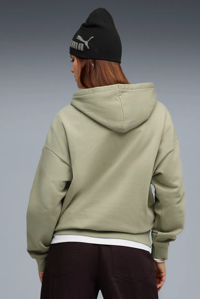 Женское оливковое худи Essentials Oversized Hoodie Women 3