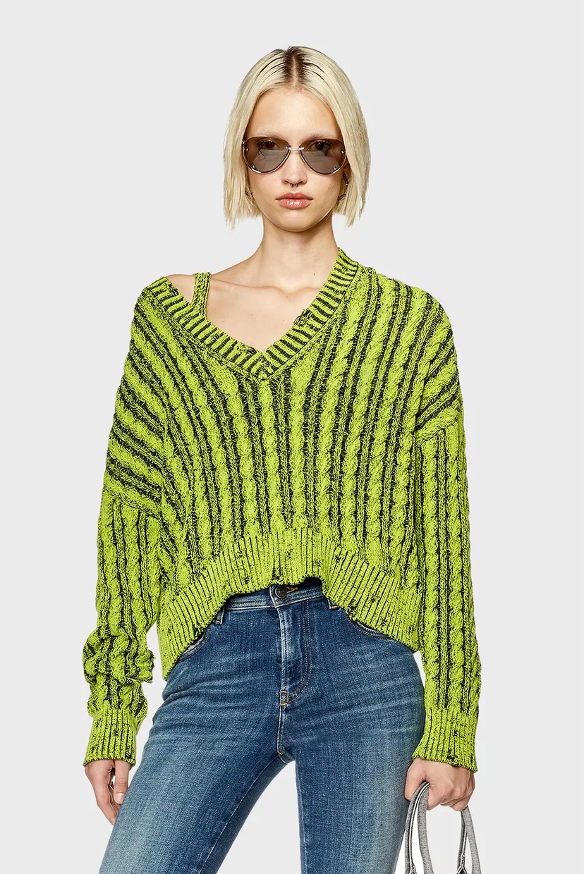 Жіночий салатовий пуловер M-OXIA KNITWEAR 4