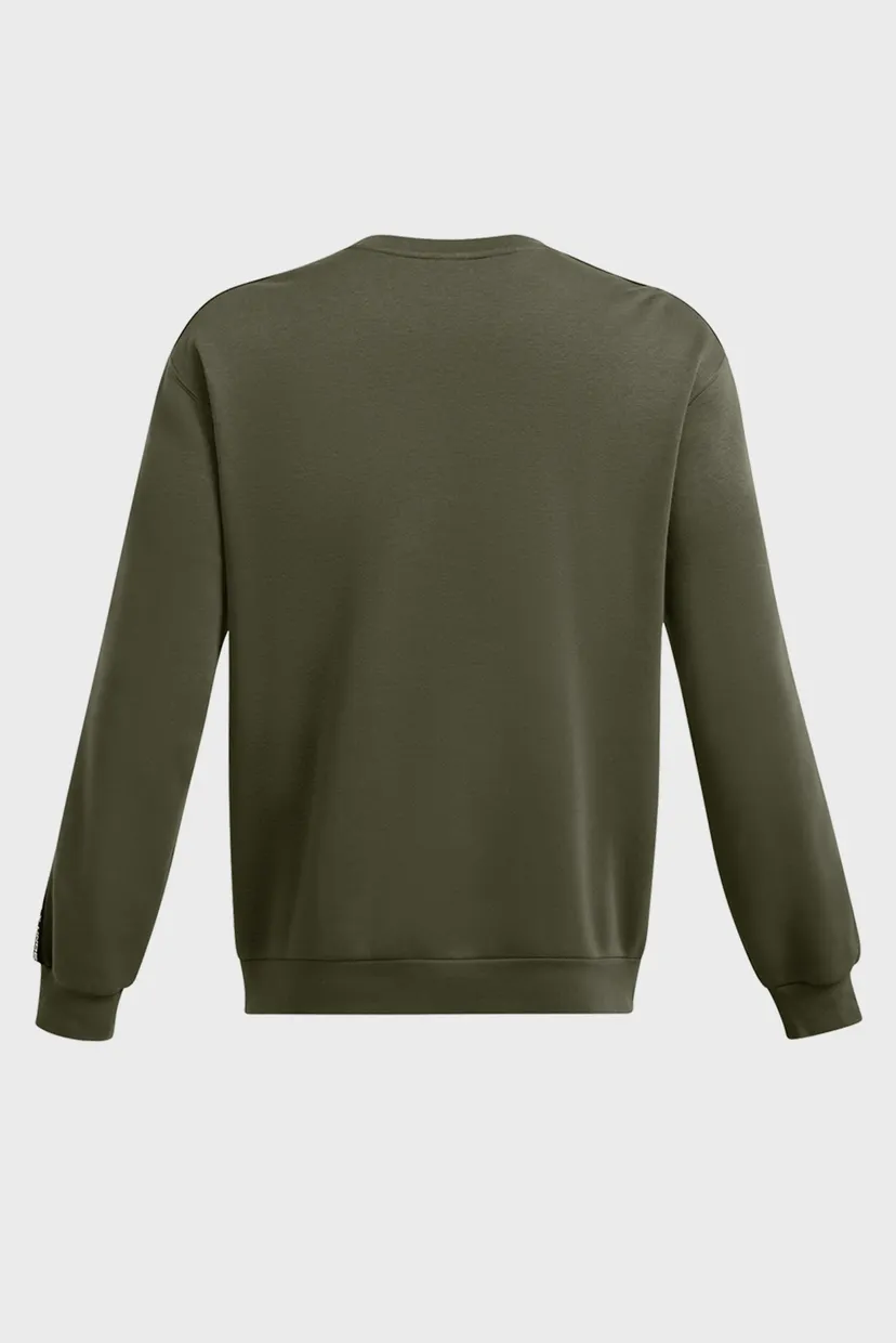 Чоловічий зелений світшот UA Icon Fleece Crew Taping 6