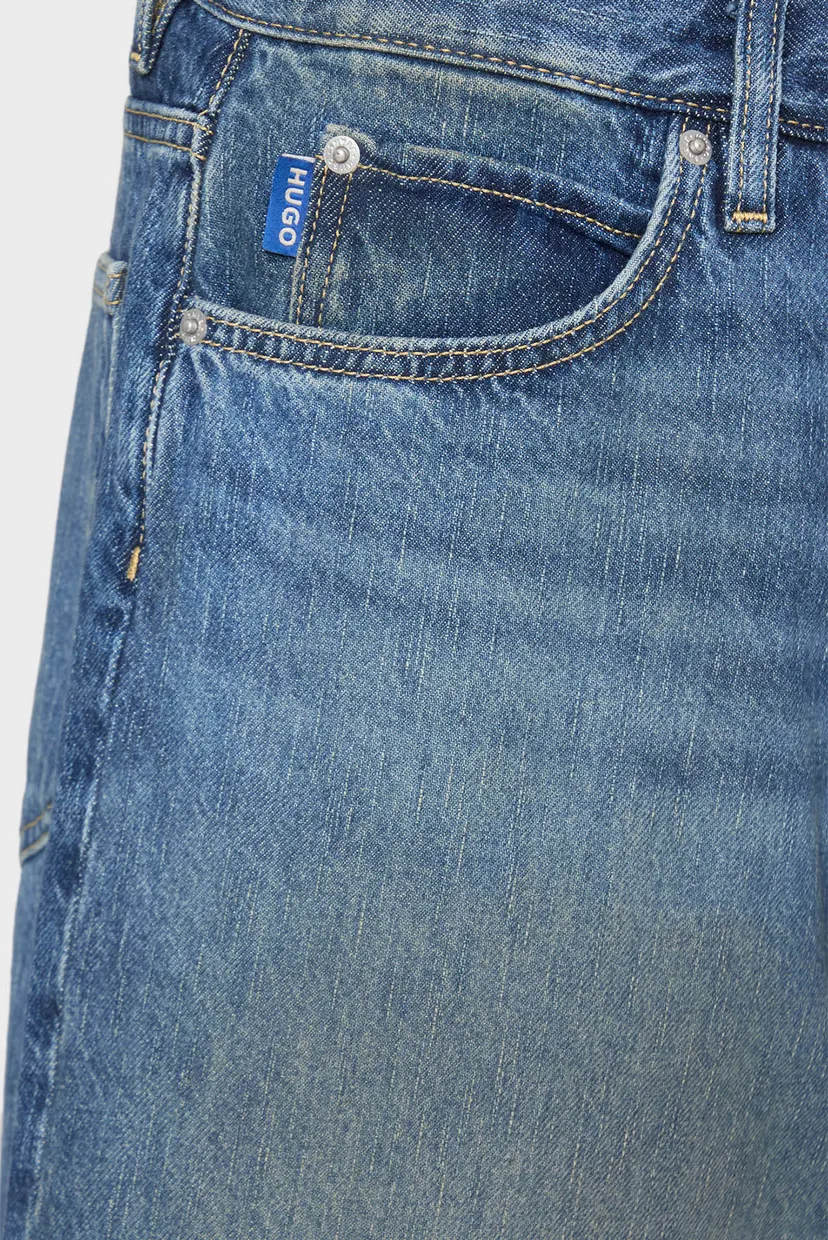 Мужские синие джинсовые шорты 3