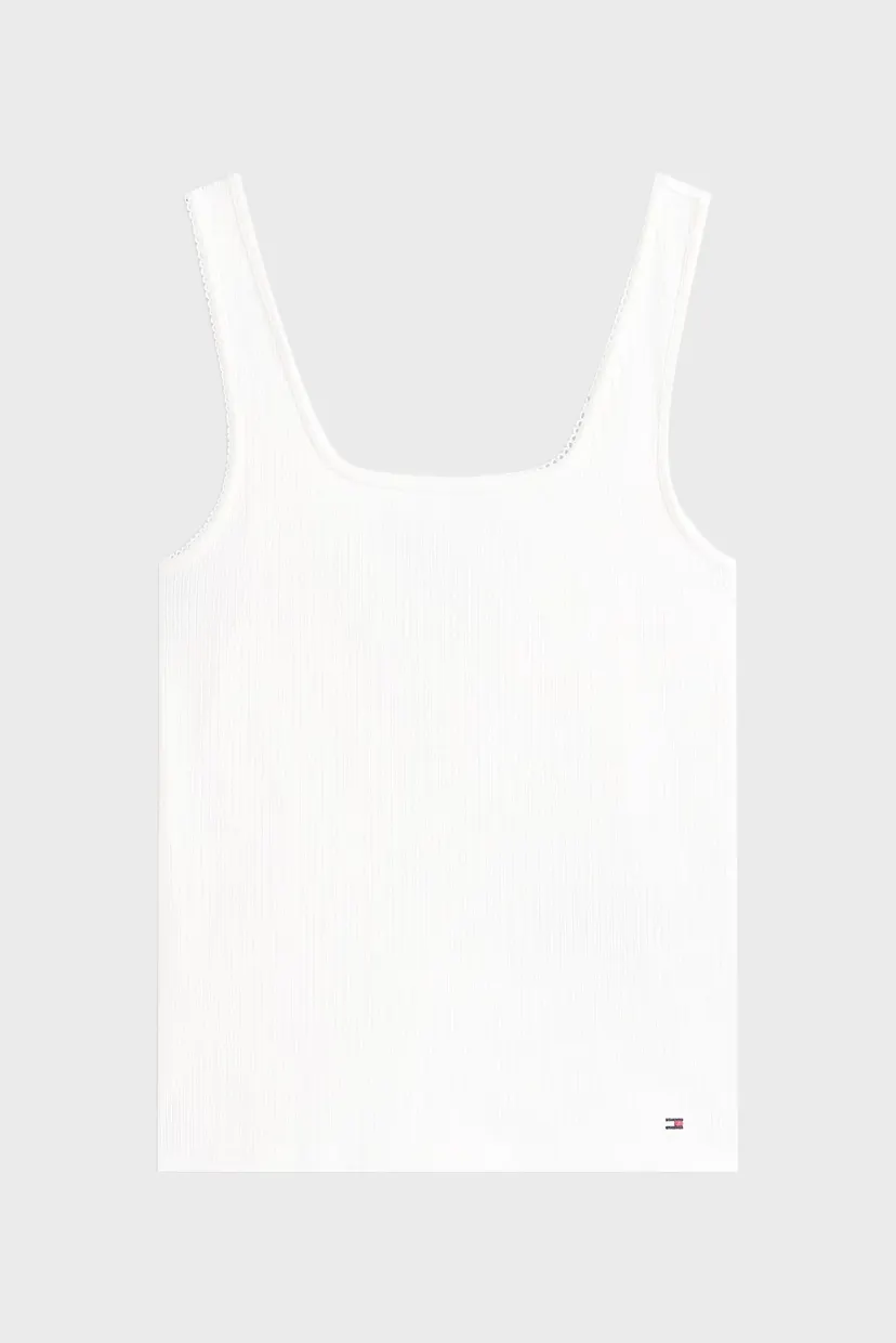 Женский белый топ 5X2 RIB SLIM SQUARE-NK TANK 5