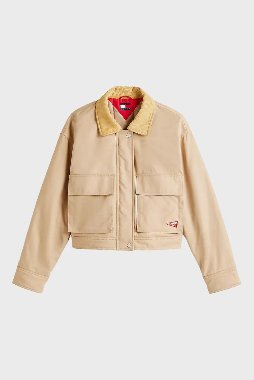 Жіноча бежева куртка TJW TWILL JACKET WITH CORD 5