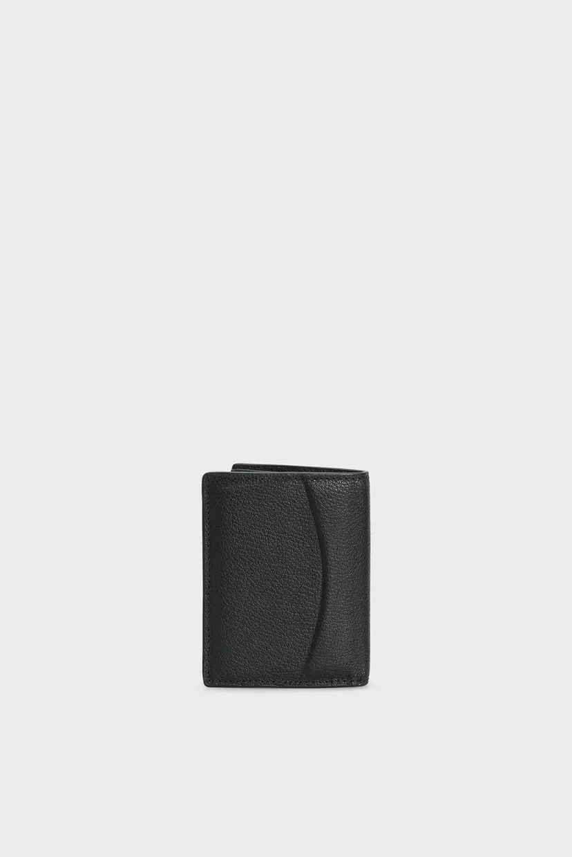 Чоловічий чорний шкіряний гаманець MINIMAL FOCUS BIFOLD 7CC W COIN 3