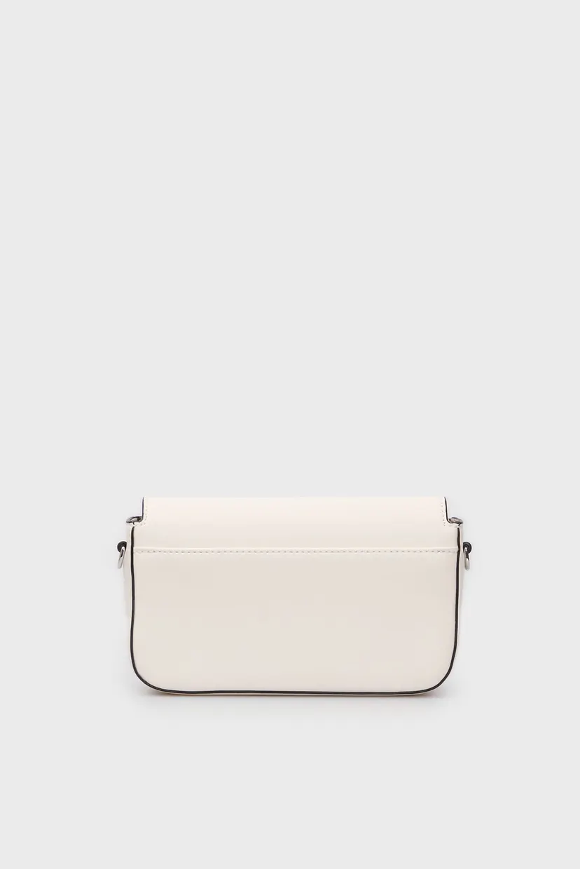 Жіноча біла шкіряна сумка IKON K SM FLAP SHB LEATHER 4