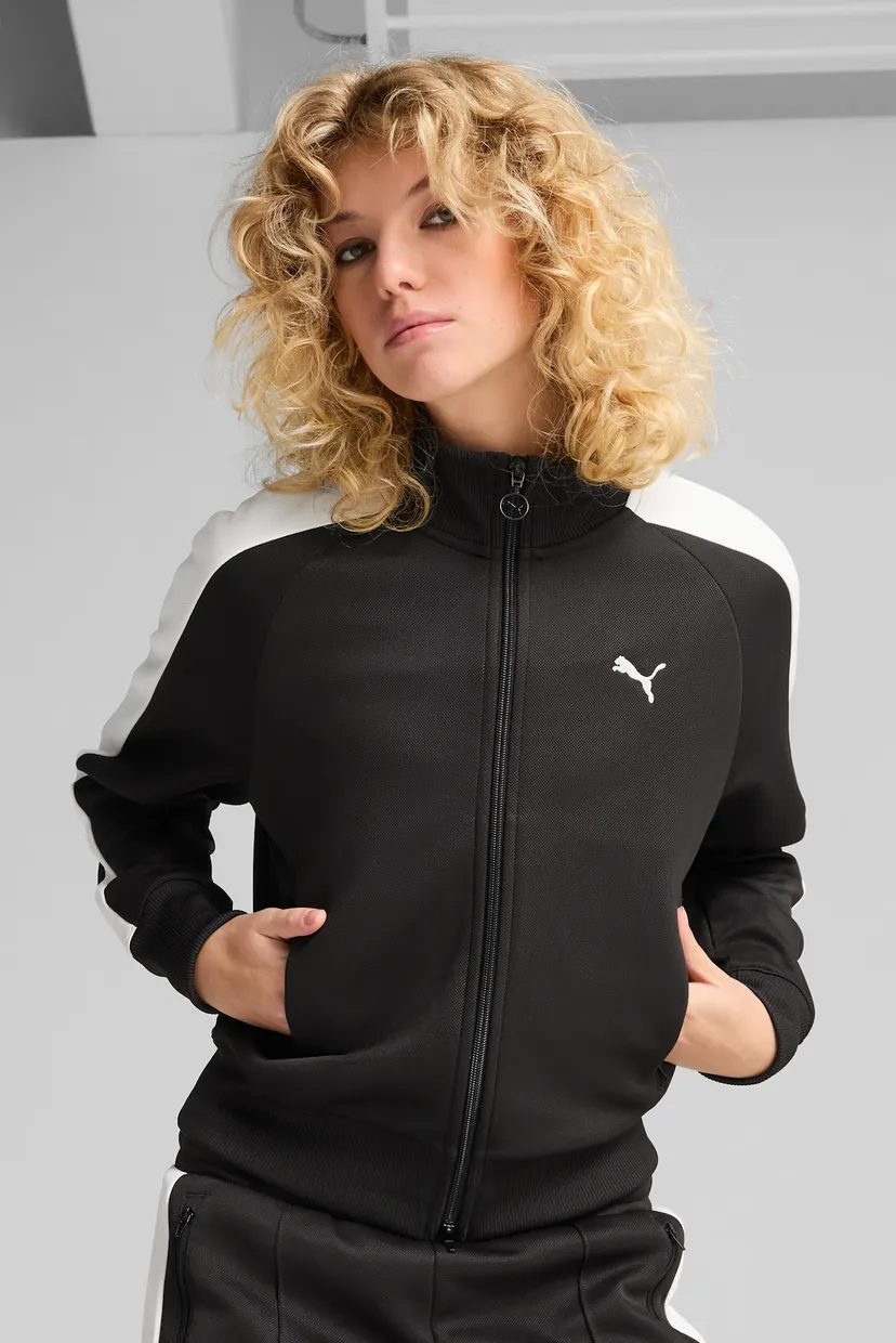 Женская черная спортивная кофта T7 ALWAYS ON Short Track Jacket