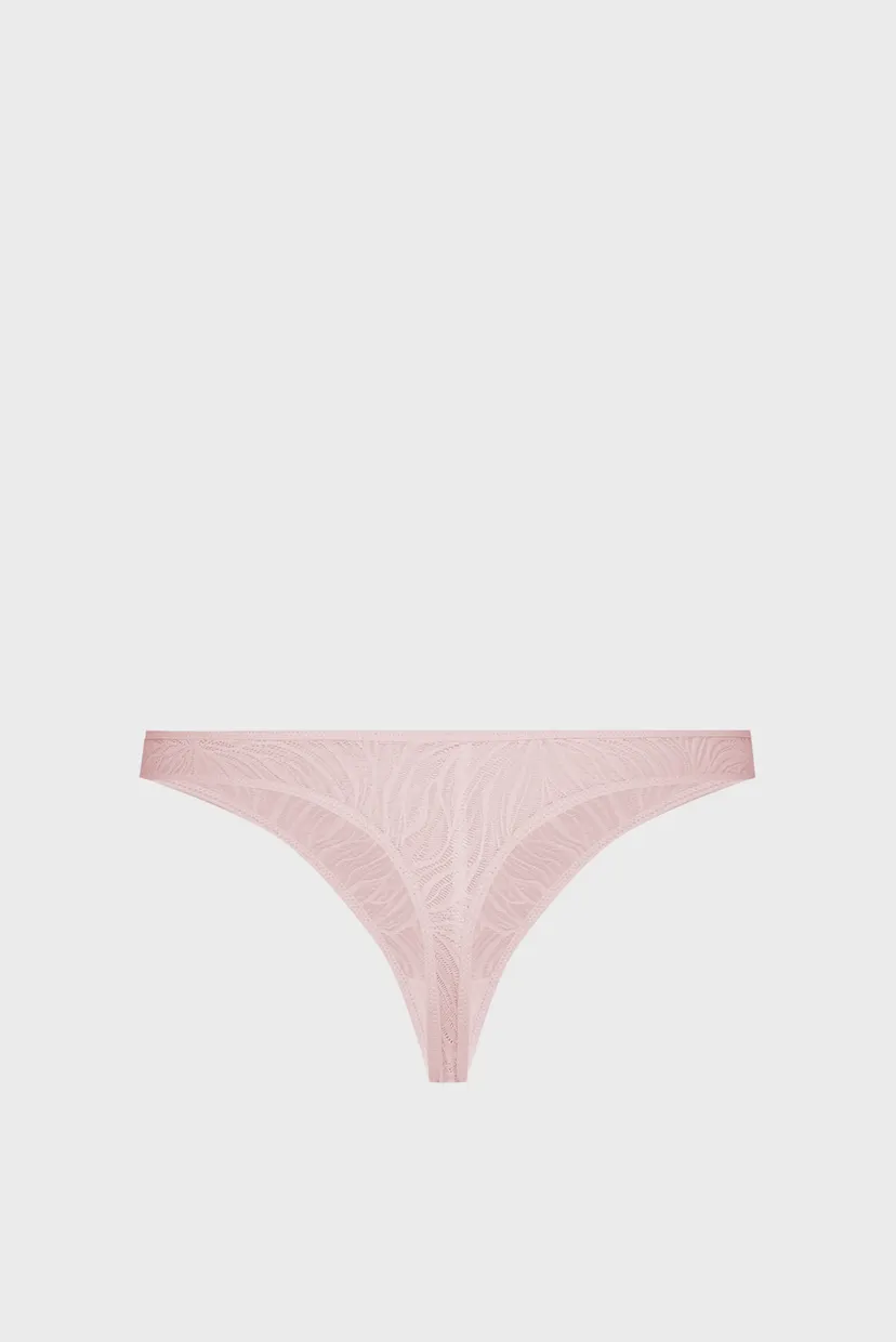 Женские пудровые трусики THONG 6