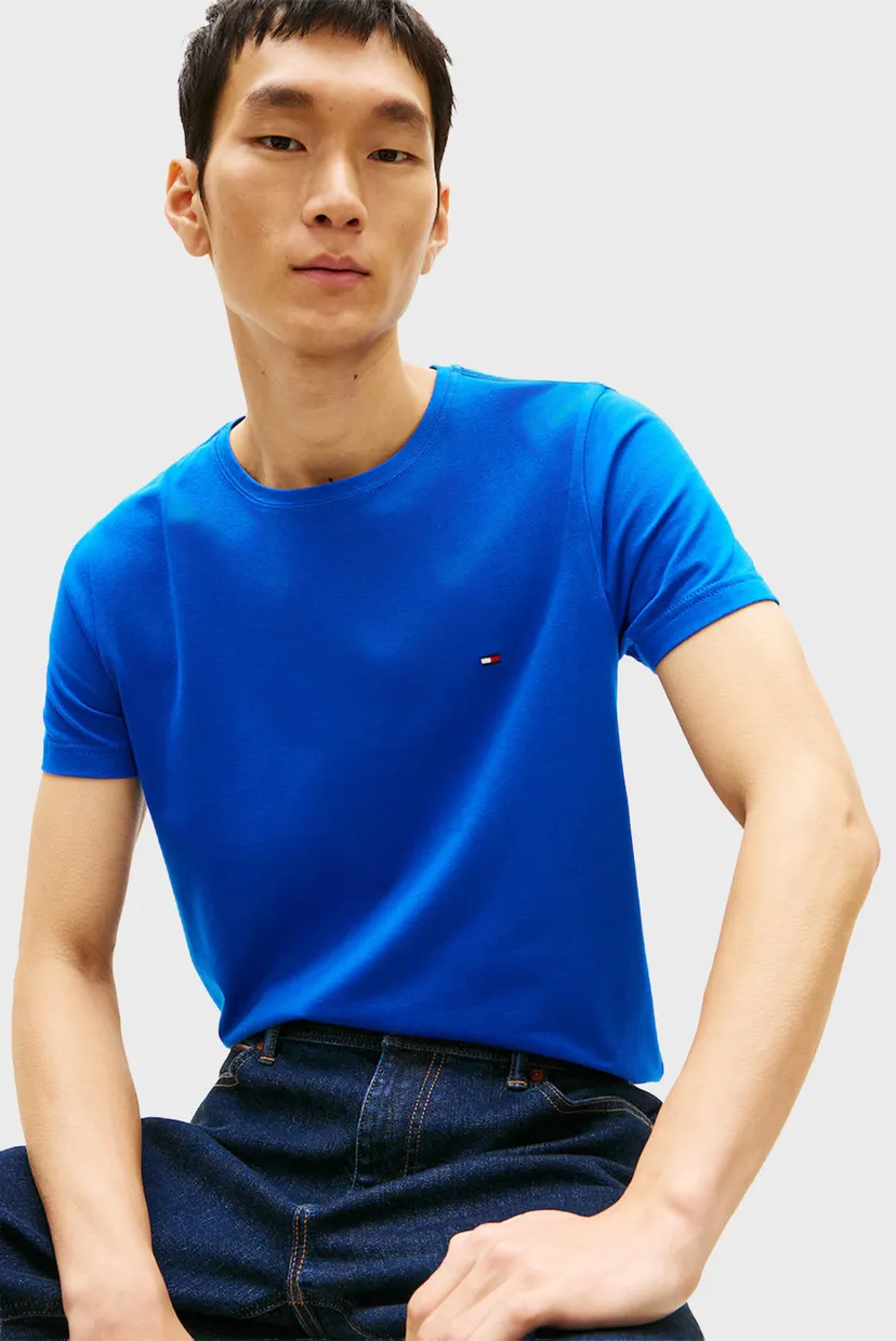 Чоловіча синя футболка STRETCH SLIM 4