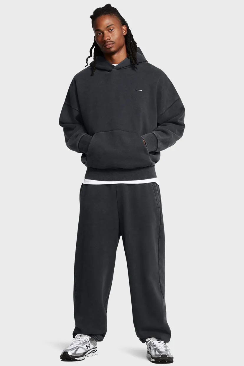 Мужские черные спортивные брюки UA Icon HWT Flc Wash OS Pant Under