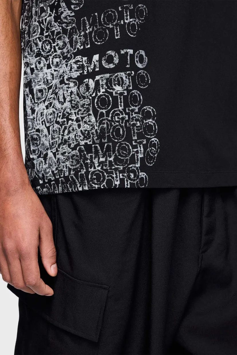 Черная футболка с узором Y-3 GFX SHORT SLEEVE (унисекс) 6