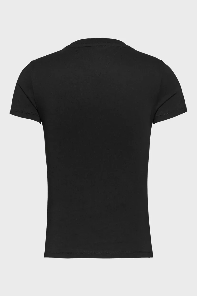 Жіноча чорна футболка TJW SLIM LINEAR TEE EXT 7