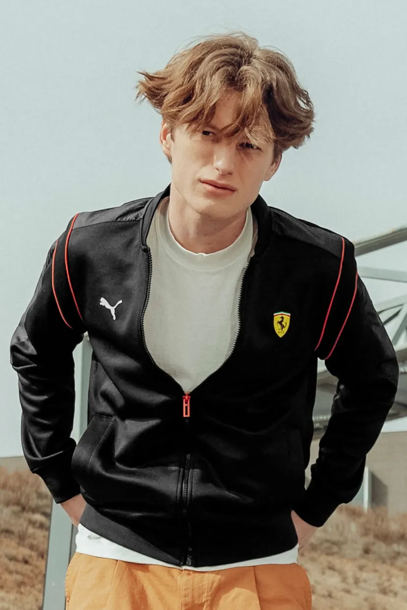 Мужской черный бомбер Scuderia Ferrari Race MT7 Track Jacket 6