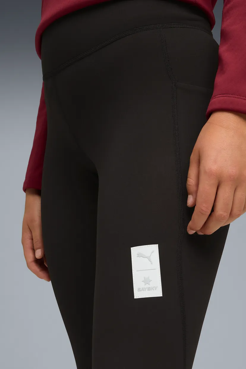 Жіночі чорні тайтси PUMA x SAYSKY Women's Running Fleece Tights 4