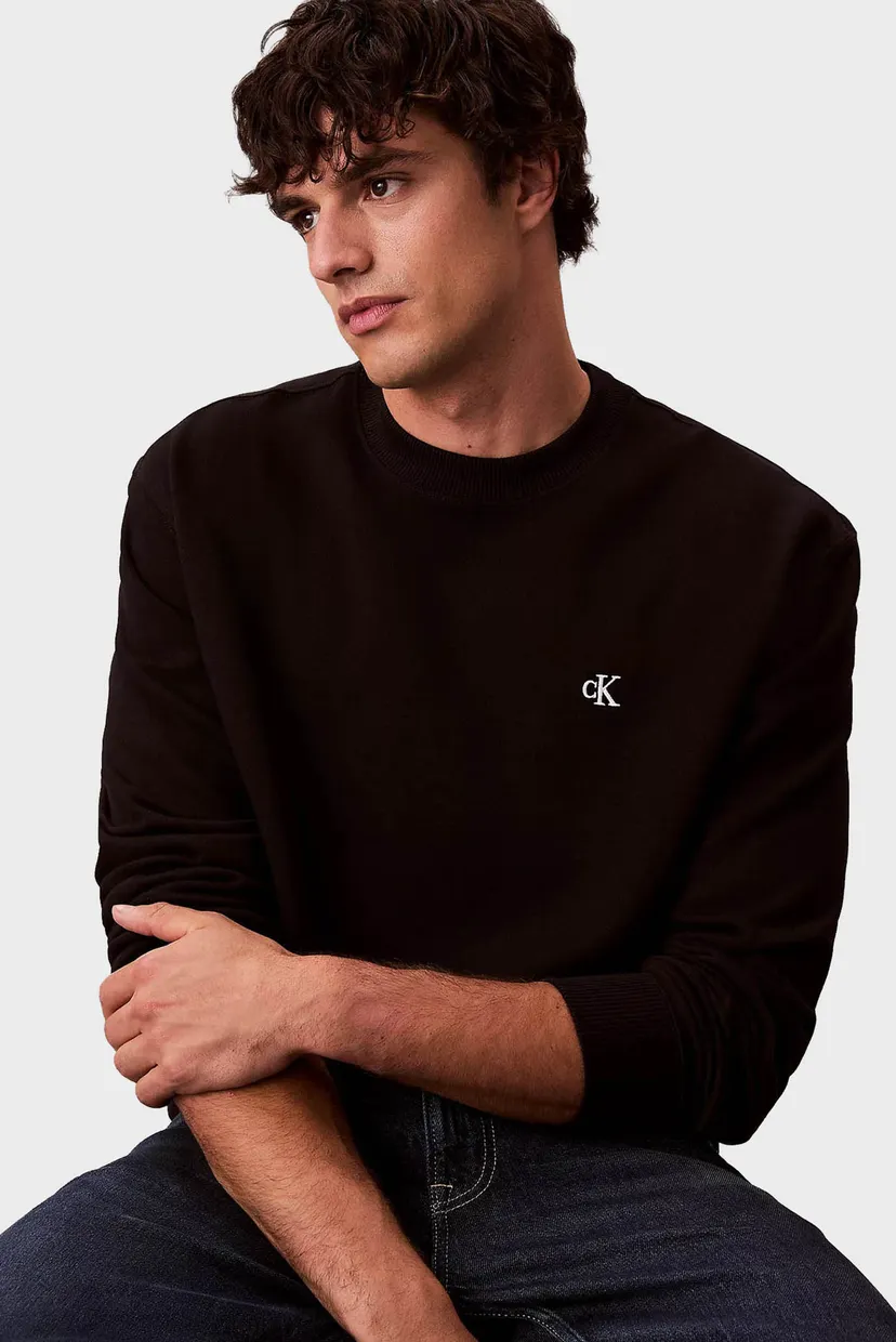 Чоловічий чорний світшот 350TERRY MONOGRAM 4