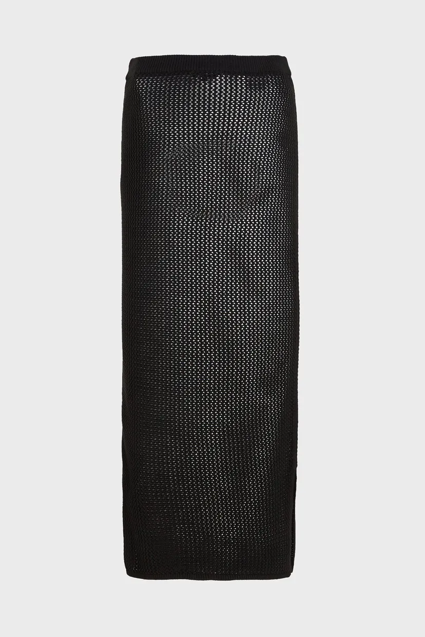 Женская черная юбка TJW  OPEN STITCH MAXI 6
