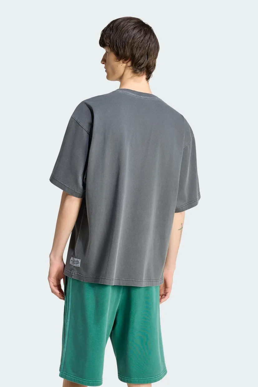 Чоловіча темно-сіра футболка adidas Originals - Washed Graphics Premium 3