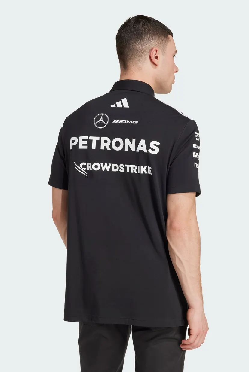 Чоловіче чорне поло Mercedes - AMG Petronas Formula One Team Black 3