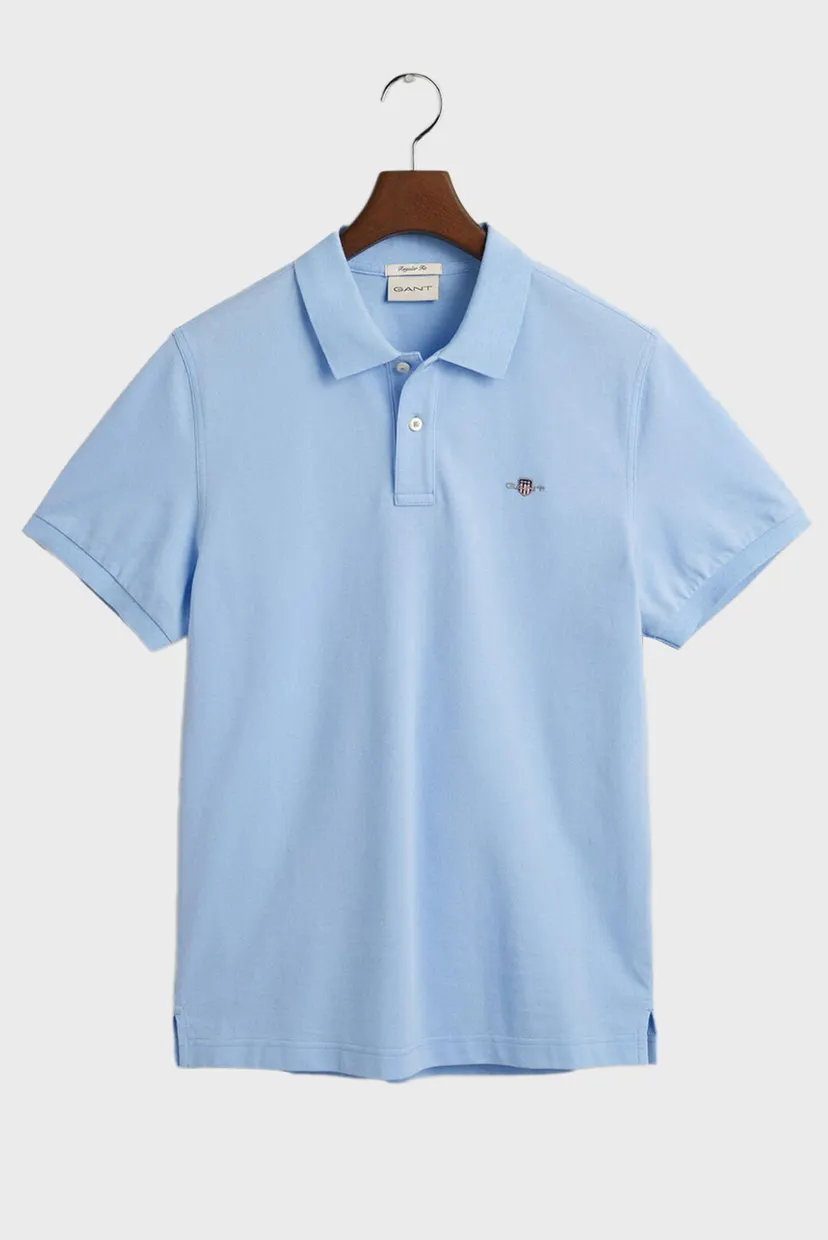 Чоловіче блакитне поло REG SHIELD SS PIQUE POLO 5