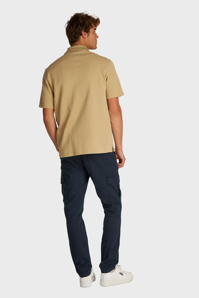 Мужское бежевое поло BRANDED NECK 3