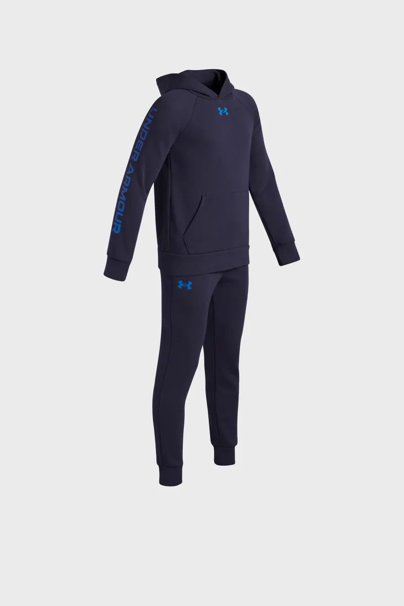 Дитячий темно-синій спортивний костюм UA Rival Fleece Suit (худі, штани) 3