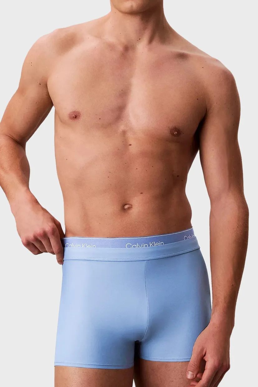 Мужские голубые плавки TRUNK DOUBLE WAISTBAND 5