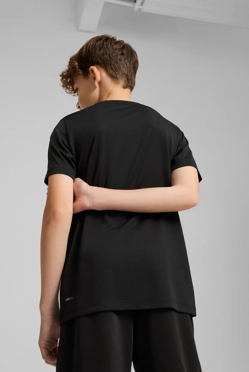 Детская черная футболка Train All Day Essentials Tee Youth 3