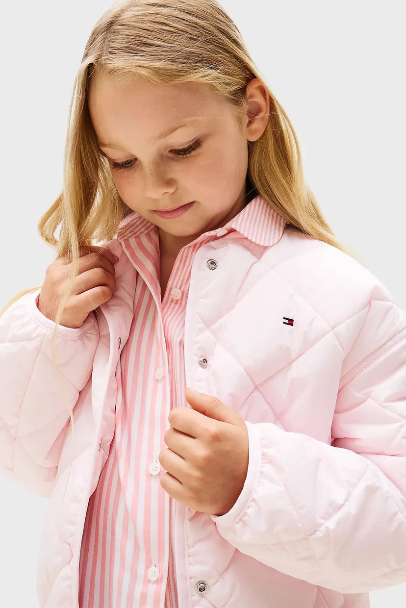 Детский розовый бомбер QUILTED 5