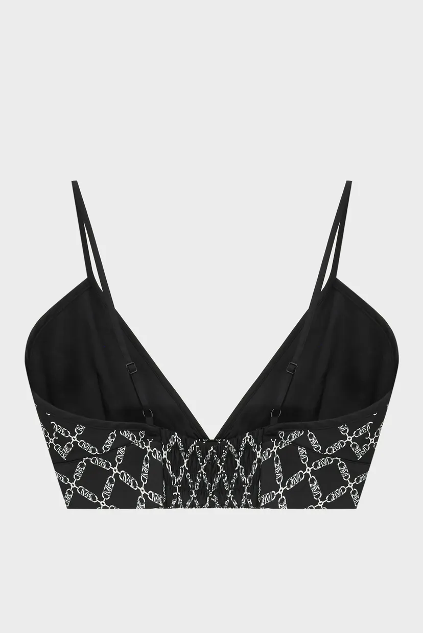 Жіночий чорний топ з візерунком EMPIRE LOGO TOP TRUE CROP 5