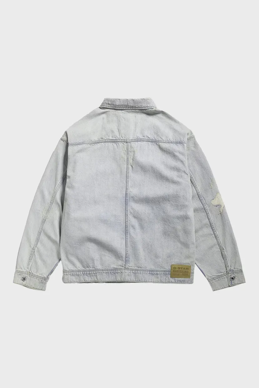 Мужская голубая джинсовая куртка Oversized 6